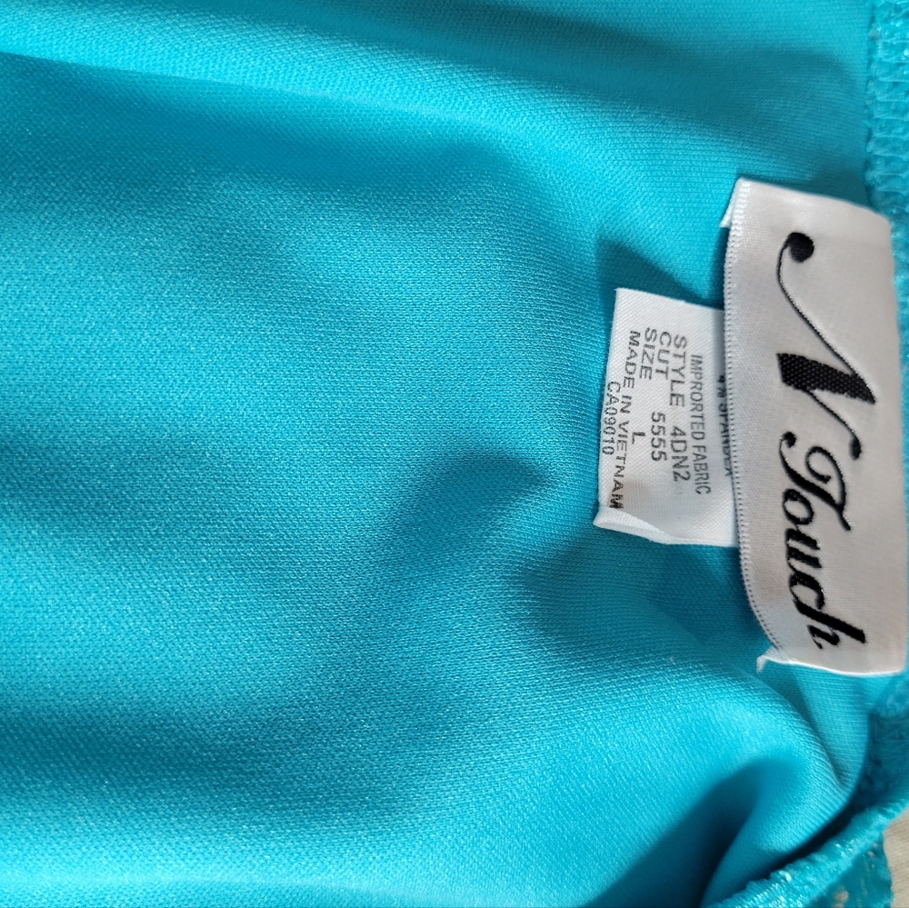 Aqua Lace Top Size L - Picture 3 of 3